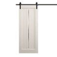 thumbnail image 1 of Modern Barn Door 28 x 80 inches | Ego 5014 Painted White Oak | 6.6FT Rail Track Heavy Hardware Set | Solid Panel Interior Doors, 1 of 5