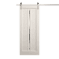 thumbnail image 1 of Modern Barn Door 30 x 80 inches | Ego 5014 Painted White Oak | 6.6FT Silver Rail Track Heavy Hardware Set | Solid Panel Interior Doors, 1 of 5
