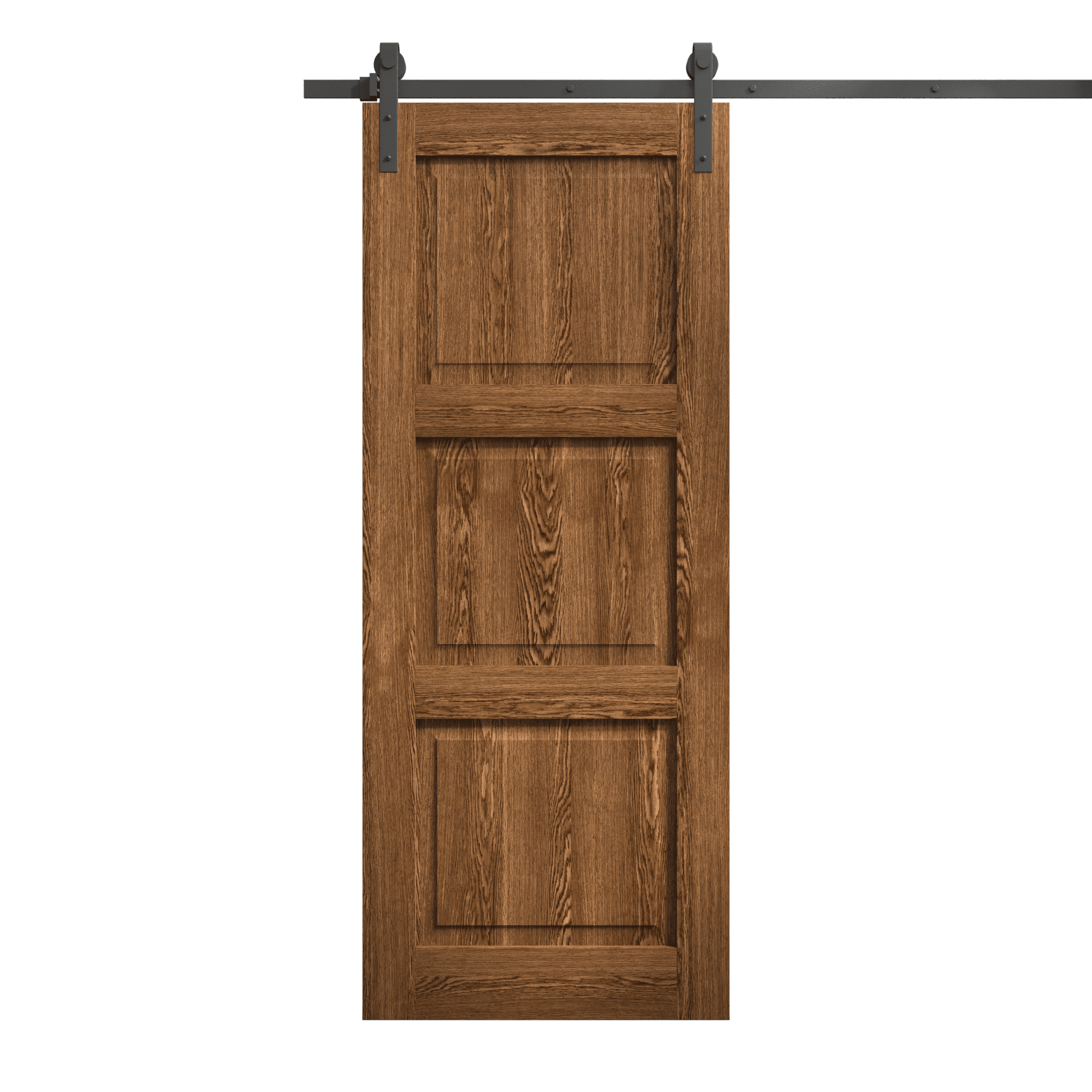 Modern Barn Door 32 x 80 inches | Ego 5010 Cognac Oak | 6.6FT Rail