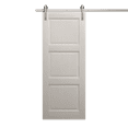 thumbnail image 1 of Modern Barn Door 32 x 80 inches | Ego 5010 Painted White Oak | 6.6FT Silver Rail Track Heavy Hardware Set | Solid Panel Interior Doors, 1 of 5