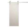 thumbnail image 1 of Modern Barn Door 32 x 96 inches | Ego 5000 Painted White Oak | 6.6FT Silver Rail Track Heavy Hardware Set | Solid Panel Interior Doors, 1 of 5