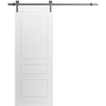 thumbnail image 1 of Modern Barn Door 32" x 96" inches / Mela 0733 Painted White / 6.6FT Silver Rail Track Heavy Hardware Set / Solid Panel Interior Doors, 1 of 4