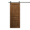 thumbnail image 1 of Modern Barn Door 36 x 84 inches | Ego 5012 Cognac Oak | 6.6FT Rail Track Heavy Hardware Set | Solid Panel Interior Doors, 1 of 5