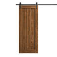 thumbnail image 1 of Modern Barn Door 42 x 84 inches | Ego 5006 Cognac Oak | 8FT Rail Track Heavy Hardware Set | Solid Panel Interior Doors, 1 of 5