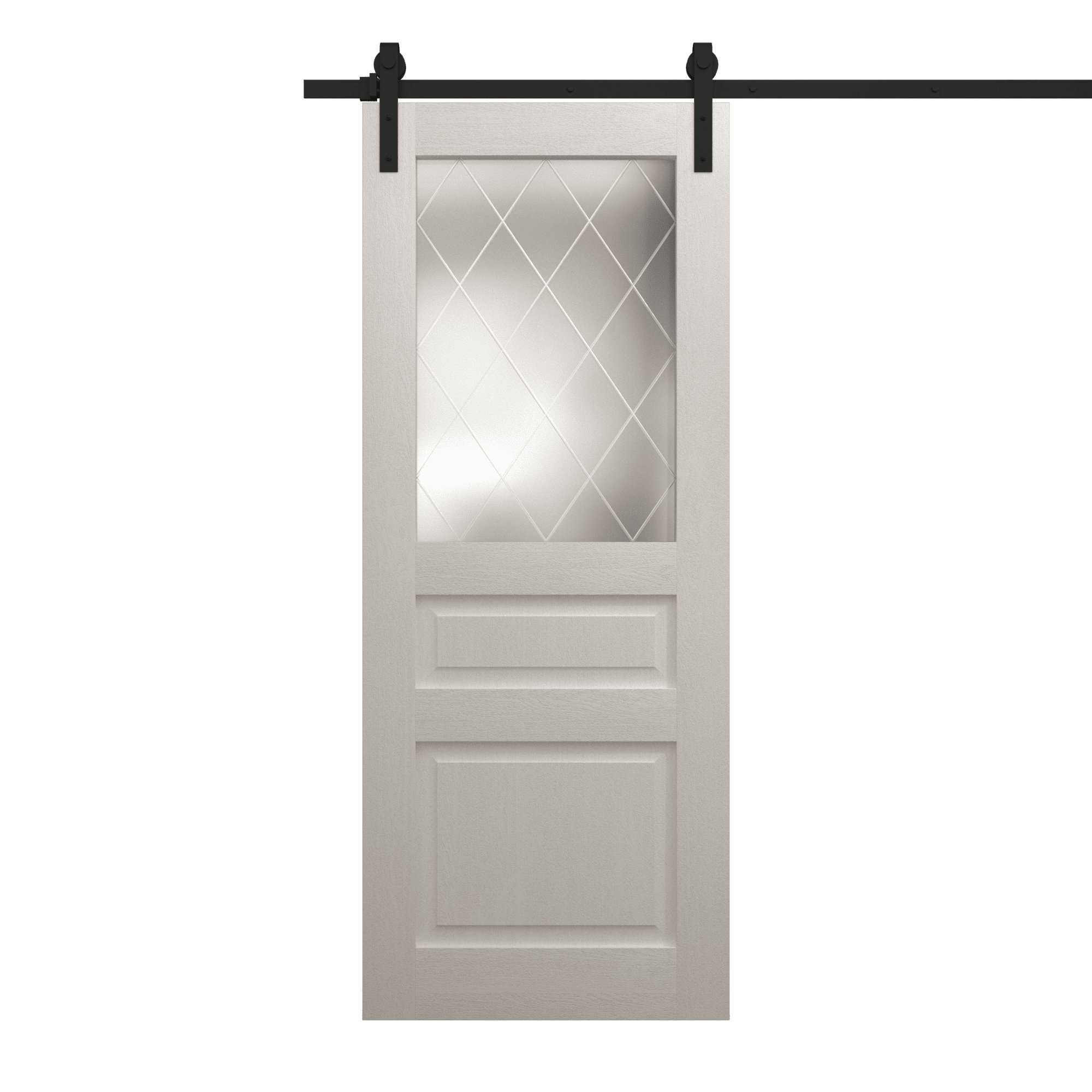 Modern Barn Door 42 x 84 inches | Ego 5011 Painted White Oak | 8FT Rail ...