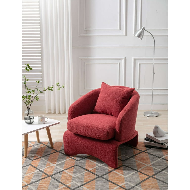 Modern Barrel Chair Accent Armchair Primary Living Room Chair Leisure Chair Comfty Club Chair Single Sofa Fabric Reading Side Arm Chair for