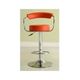 thumbnail image 1 of Modern Barstool with Back in Red - Set of 2, 1 of 3