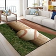 thumbnail image 1 of Modern Baseball Field Pattern Area Rugs Green Carpet Suitable for Living Room Kitchen Bedroom Laundry Room Home Decorations, 1 of 6