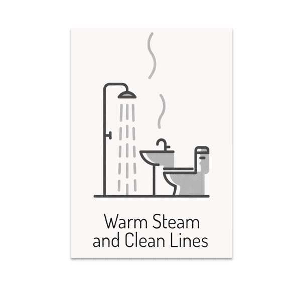 Modern Bath Aesthetic Poster - Spa Room Decor Enthusiast - 13x19 Poster Print