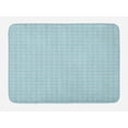 thumbnail image 1 of Modern Bath Mat, Abstract Floral Geometric Mesh Pattern Romantic Influences Illustration, Plush Bathroom Decor Mat with Non Slip Backing, 29.5" X 17.5", Pale Blue and White, by Ambesonne, 1 of 2