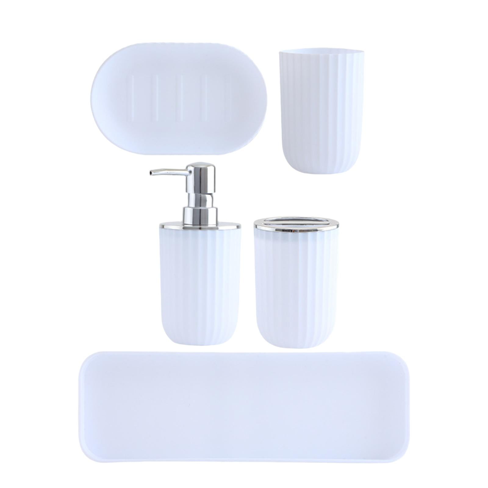 Toothbrush Holders for Bathrooms Wall Mounted, 3 Cups Toothbrush Holder  with Toothpaste Dispenser,Large Capacity Tray, Transparent Drawer, Bathroom