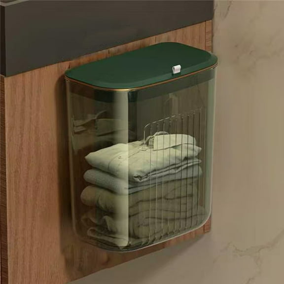 Modern Bathroom Clothes Storage Basket, Transparent Storage, Stain-Resistant Plastic, Waterproof Cover, Foldable Design, Family Use, Laundry Room Organization, Clean Clothes Hamper Sopatenor