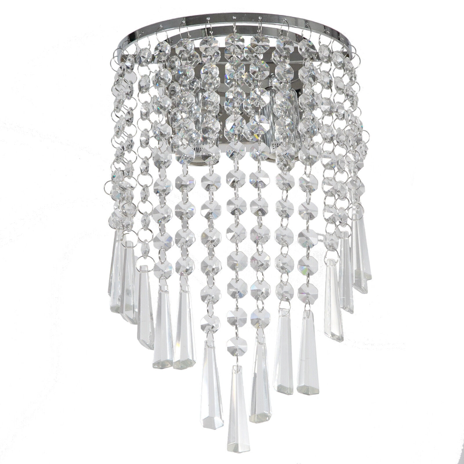 Modern Bathroom Crystal Mirror Light Front Wall Lamp Fixture Vanity Lights Silver