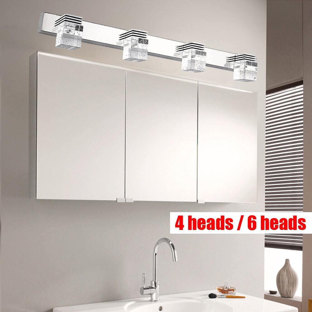 Modern Bathroom LED Crystal Mirror Light Front Wall Lamp Fixture Vanity Lights Crystal Wall Lamp LED Mirror Front Light Bathroom Washroom Wall Sconces LED Wall Sconce Light Fixture Bathroom