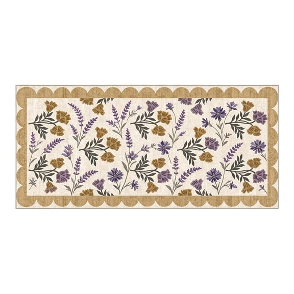 Modern Bathroom Mat, Long Absorbent Microfiber Bath Rug for Shower & Tub, Non- Washable Floor Runner for Modern Spa Decor