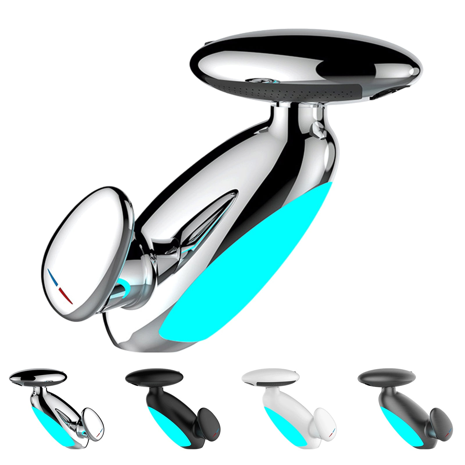 Modern Bathroom Sink Faucet with Pull-Out Sprayer & LED Light  Single Handle Hot/Cold Water Tap for Home Vanities, Basin Sinks, Rotatable Copper Design