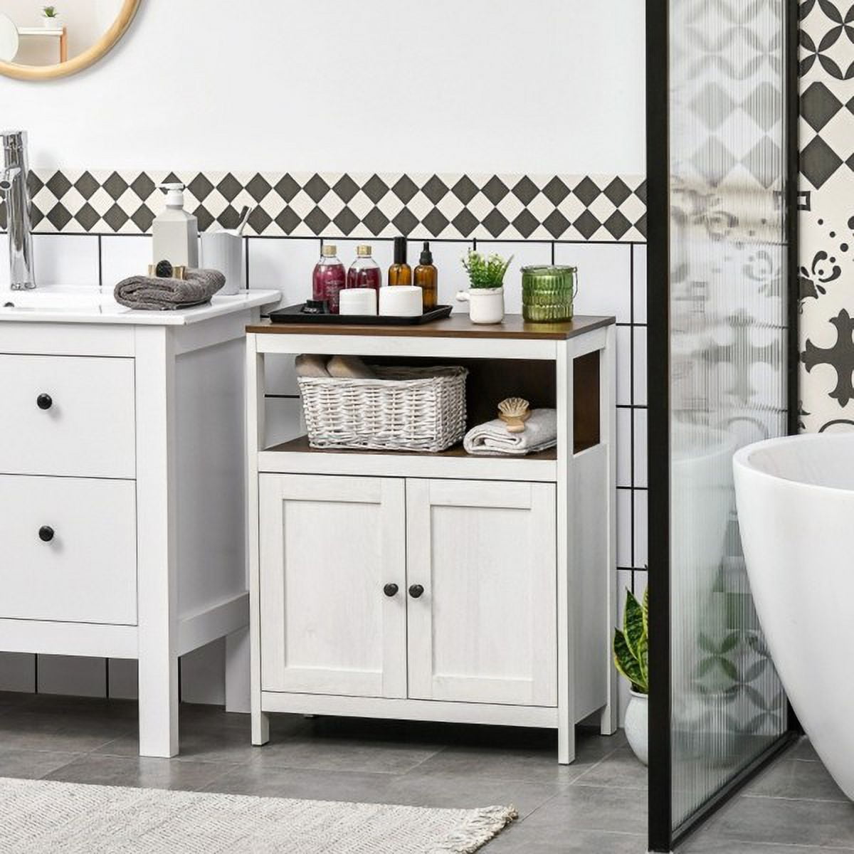 Modern Bathroom Storage Free Standing Bathroom Open