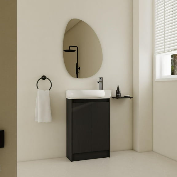 Modern Bathroom Vanity 23" Freestanding Bathroom Vanity with Sink, Soft Close Doors,Wooden Bathroom Vanity