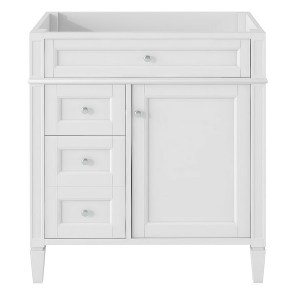 Modern Bathroom Vanity 30'' Bathroom Vanity without Top Sink, Modern Bathroom Storage Cabinet with 2 Drawers and a Tip-out Drawer (NOT INCLUDE BASIN),Wooden Bathroom Vanity