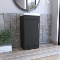 Modern Bathroom Vanity Sevilla Bathroom Vanity, Single Door Cabinet, Black,Wooden Bathroom Vanity