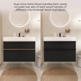 thumbnail image 1 of Modern Bathroom Vanity VELA 36 Inch Black Wall Mounted Bathroom Vanity with Integrated Acrylic Sink, 2 Soft-Close Drawers, Pre-Assembled,Modern Floating Cabinet,Wooden Bathroom Vanity, 1 of 9