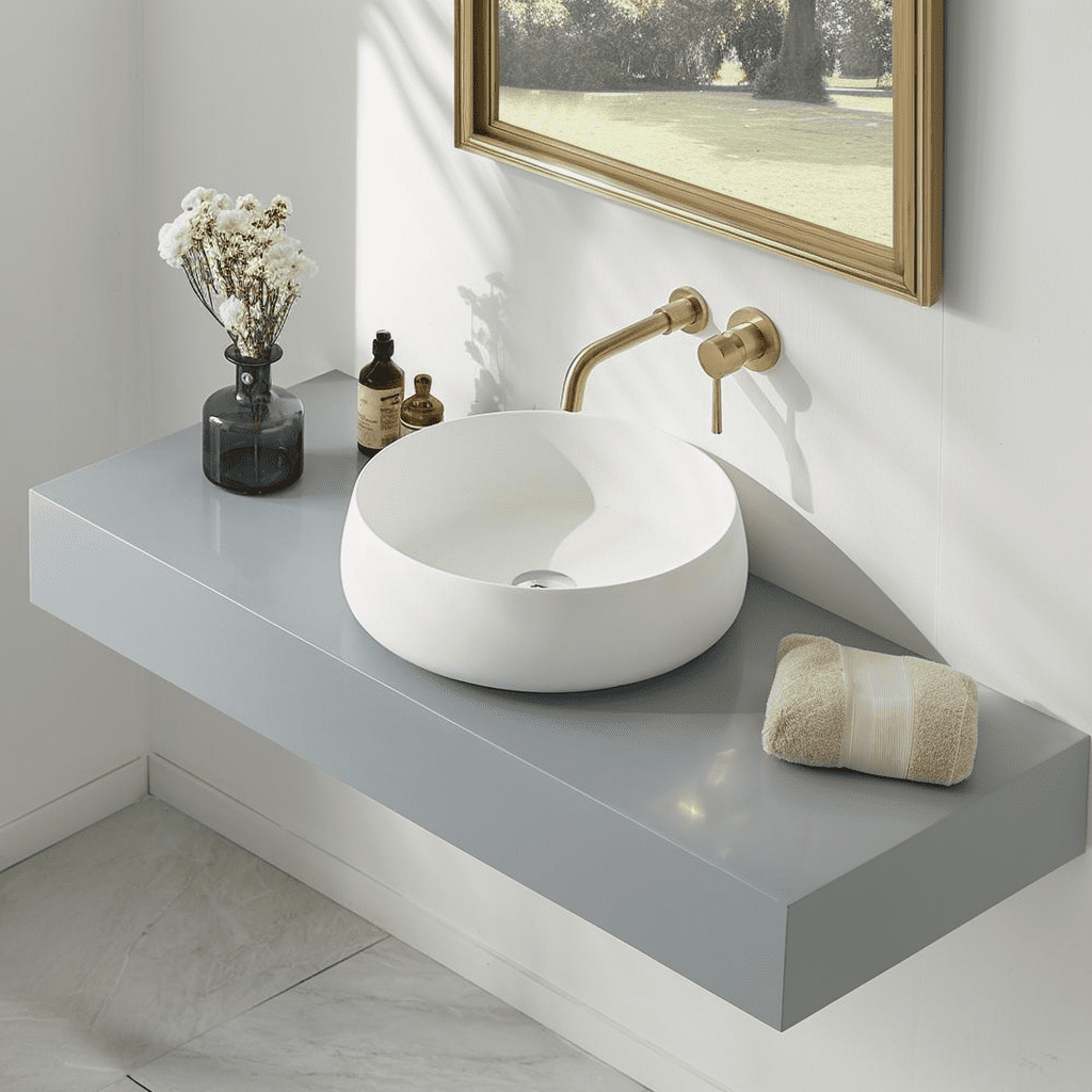 Modern Bathroom Vanity Vessel Sink Stone Resin Bathroom Sink Modern Art ...
