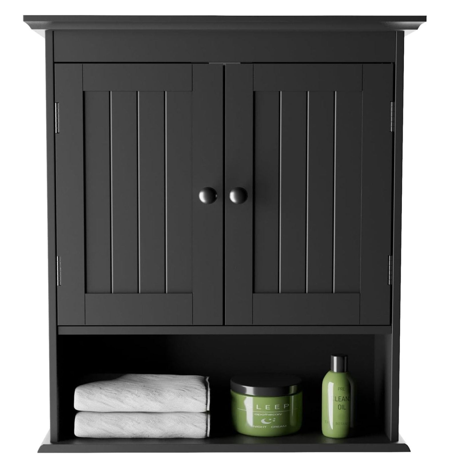 Modern Bathroom Wall Cabinet with Open Compartment & Adjustable Shelf ...