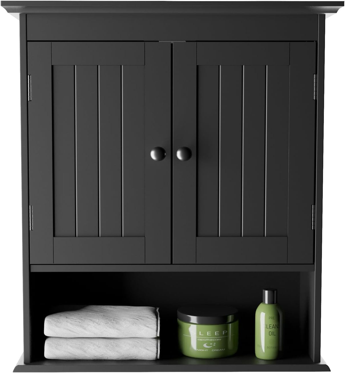 Modern Bathroom Wall with Adjustable Shelf Full Sized Wall