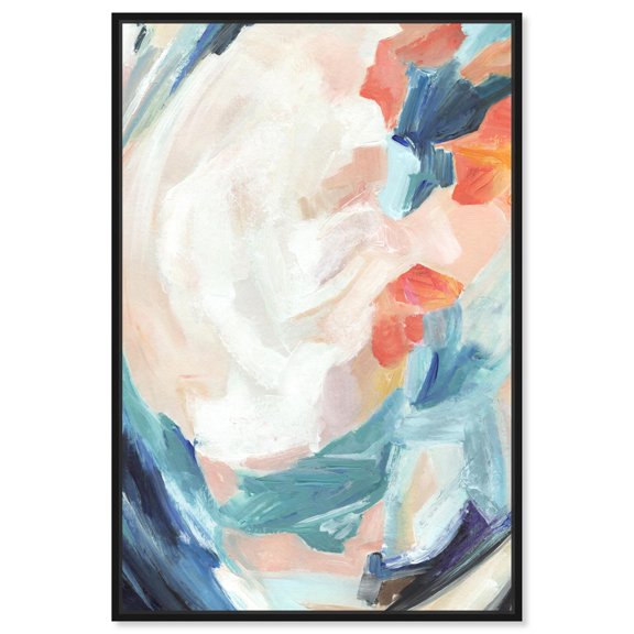 Modern Beach Canvas Print Patel Art Prints by Art Remedy, Black Frame, 36 x 54