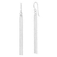 thumbnail image 1 of Modern Beaded Chain Tassel Strand Sterling Silver Dangle Earrings, 1 of 5