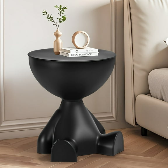 Modern Bear-Shaped Nightstand, Sturdy Plastic Multifunctional Bedside Table and Bookshelf, Space-Saving Stackable Design with Easy Assembly, Cute Non-Toxic Furniture for Kids Room and Small Spaces