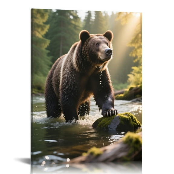 Modern Bear Wildlife Canvas Prints Wall Art for Living Room Bathroom Bedroom Office, Canvas Print, Art Print Painting for Home Decorations
Home Decor