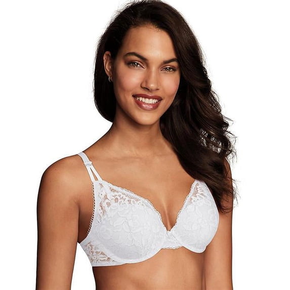 Modern Beauty Lightly Lined Demi Bra, White - 36DD