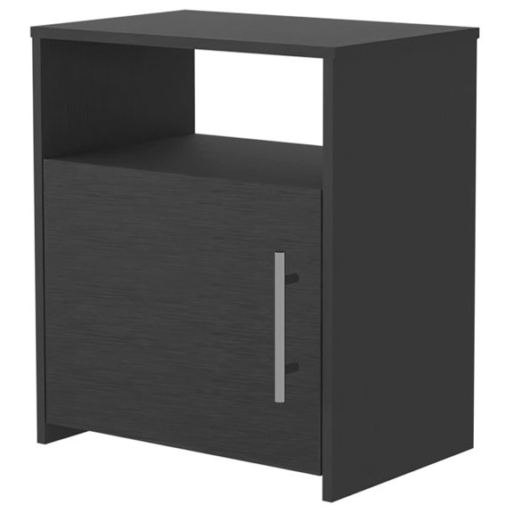 Modern Bedroom Nightstand with Drawer/For Nighttime Needs/Features Steel Handles
