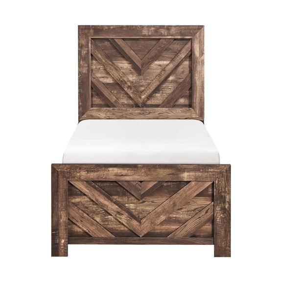 Modern Bedroom Twin Bed In Rustic Brown, Enhancing Aesthetics And Comfort Brown For Bedroom, With A Classic Timeless Appeal
