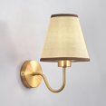 thumbnail image 1 of Modern Bedside Wall Light Fabric Wall Sconce Arm Wall Lamp, Gooseneck Headboard Lighting Fixture in Gold Finish, Living Room Bedroom Decor Wall Mount Reading Lights, 1 of 4