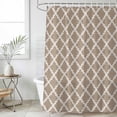 thumbnail image 1 of Modern Beige Geometric Waterproof Fabric Shower Curtain,Abstract Art Morocco Aesthetic Waterproof Fabric Shower Curtain for Bathroom Curtains Bathtubs Shower Curtains with 12 Hooks Extra Long 72x84, 1 of 8