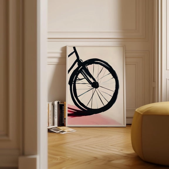 Modern Bicycle Print, Minimalist Adventure Wall Art Home Decor #2420, 8x12 UNFRAMED