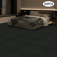 thumbnail image 1 of Modern Black 20 Pieces Square Carpet, Floor Carpet, Adsorption Type Self-adhesive Carpet 19.7*19.7in 20* Carpets, 1 of 22