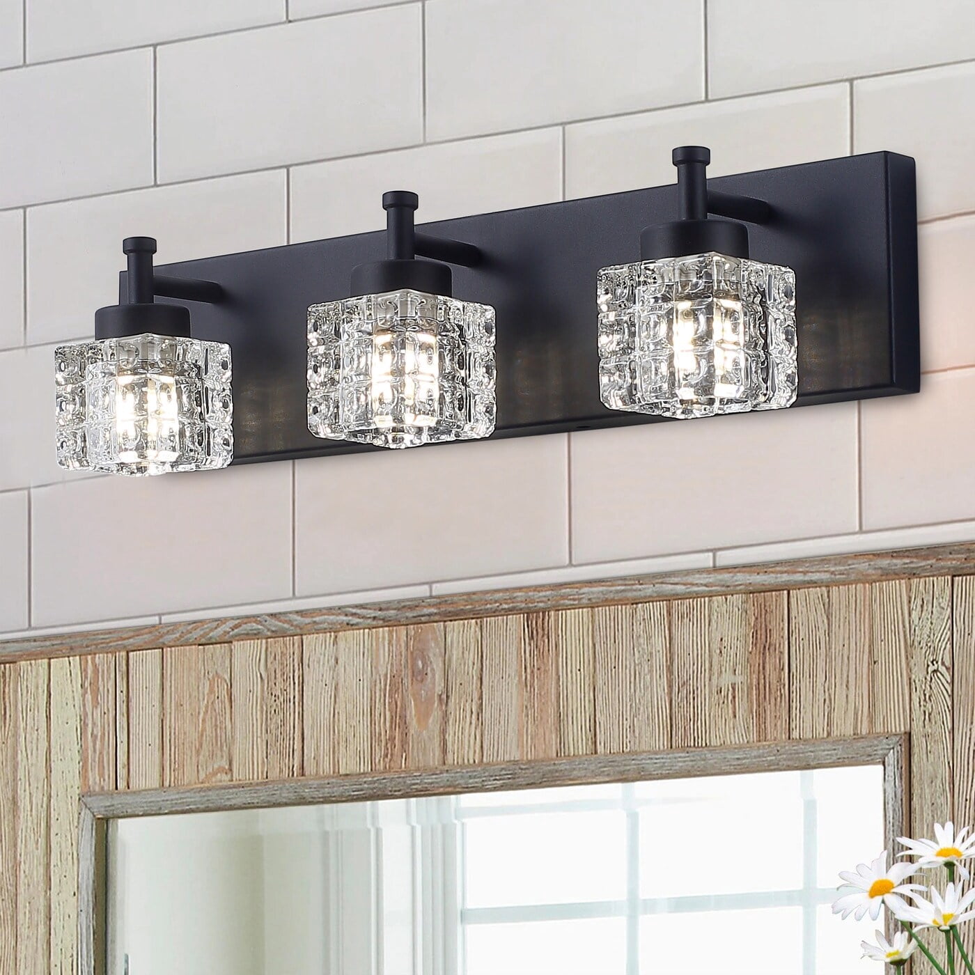 3 Light Modern Bathroom Vanity Light Fixtures With Clear Glass Shade Brushed Nickel Wall Sconce For Bathroom Mirror Living Room Hallway