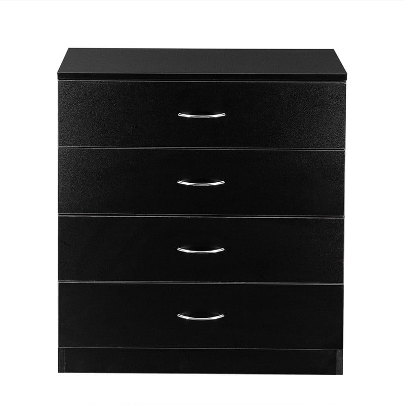 Black Farmhouse 4-Drawer Vertical Chest of Drawers
