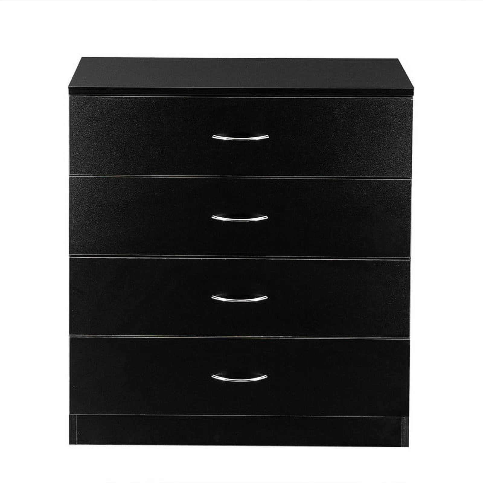 Black Farmhouse 4-Drawer Vertical Chest of Drawers