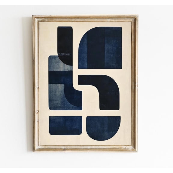 Modern Black Beige Geometric Wall Art Print, Timeless Home Decor