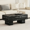 thumbnail image 1 of Modern Black Coffee Table With Lovely Design Patterns, 43.3"×21.6"×17.2", For Living Room & Home Theater, 330lb Capacity, Simple Setup Fascinating Room, Carrying Install, 1 of 5