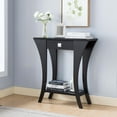 Modern Black Console Table with Drawer Elegant Entryway Accent Table