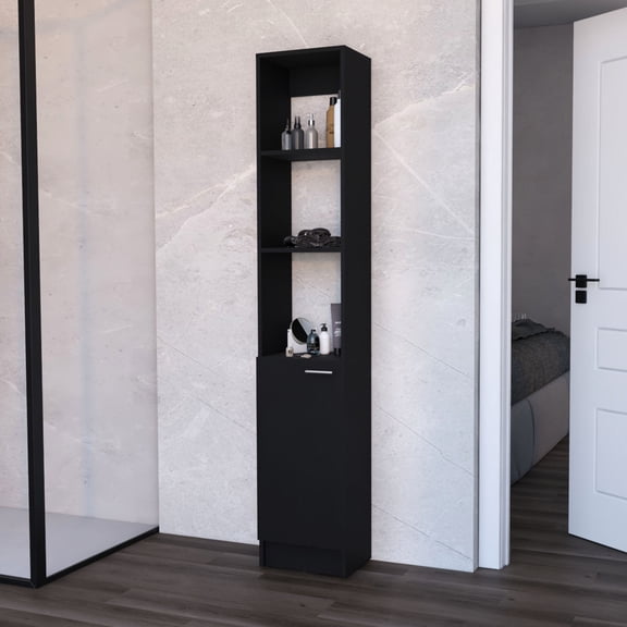Modern Black Design - Enhance Bathroom Aesthetics and Keep Essentials Tidy