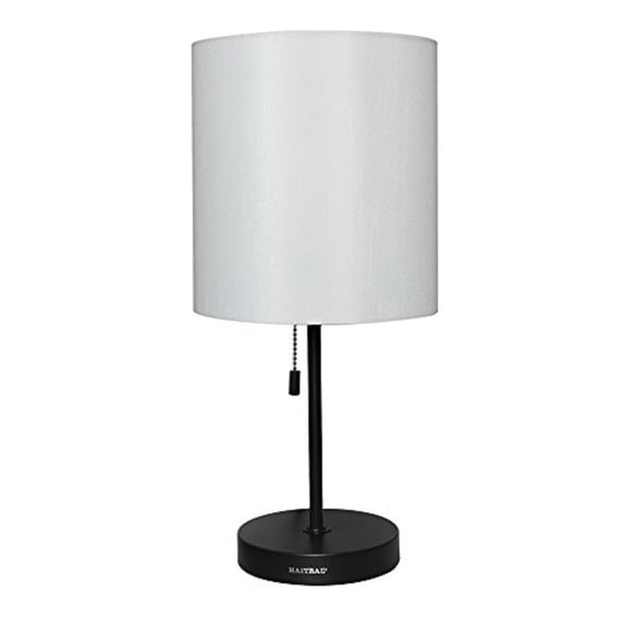 Haitral Modern Black Desk Lamp with Pull Chain Switch