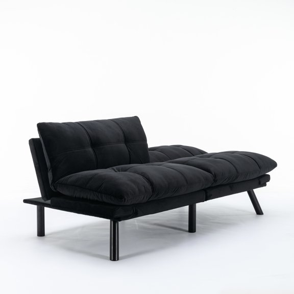 Modern Black Folding Sofa Bed / 800 lbs Weight Capacity