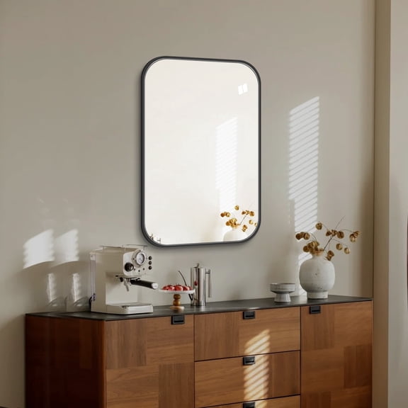 Modern Black Frame Bath Mirror Vanity Mirror