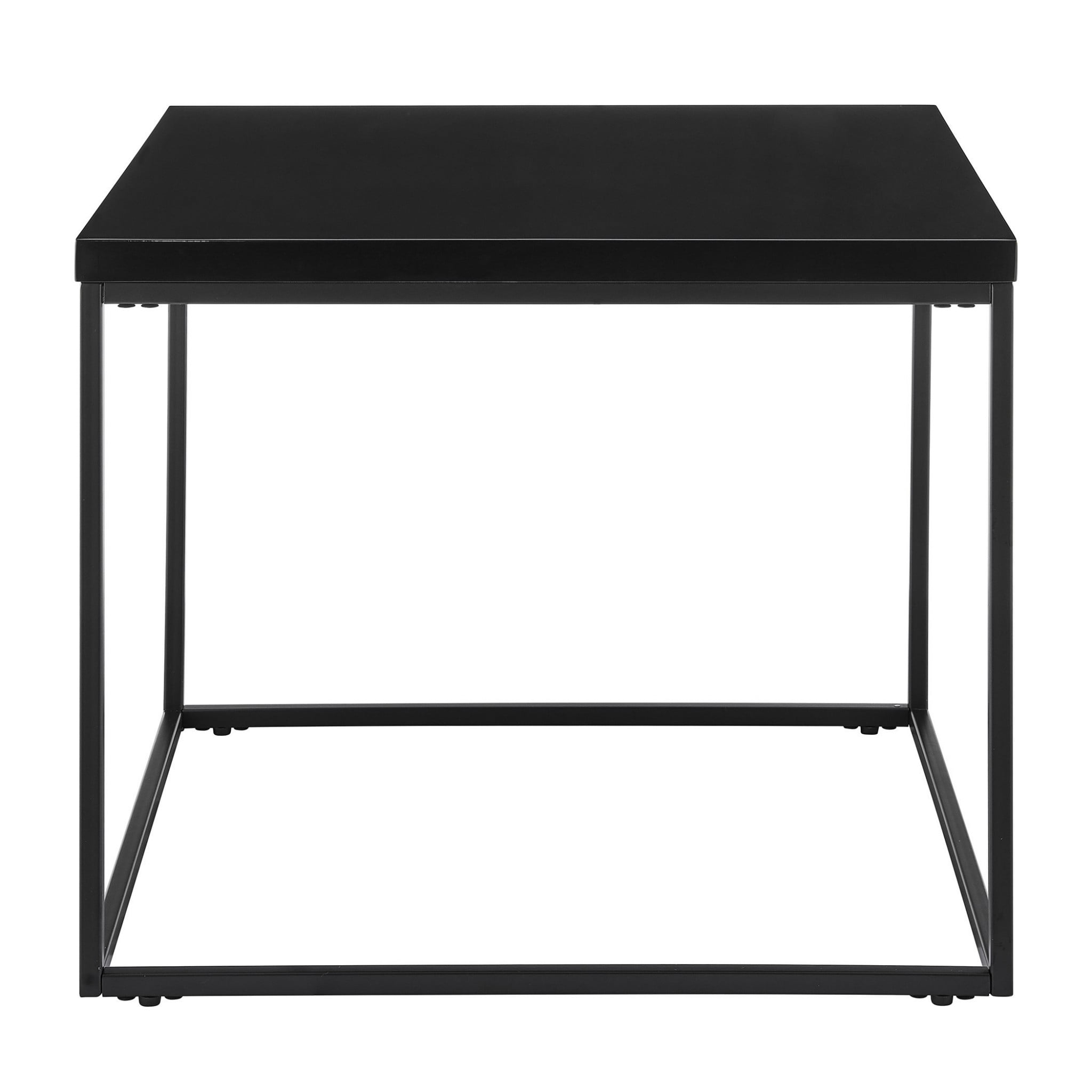 Modern Black Gloss and Matte Black Cube Side Table - Walmart.com